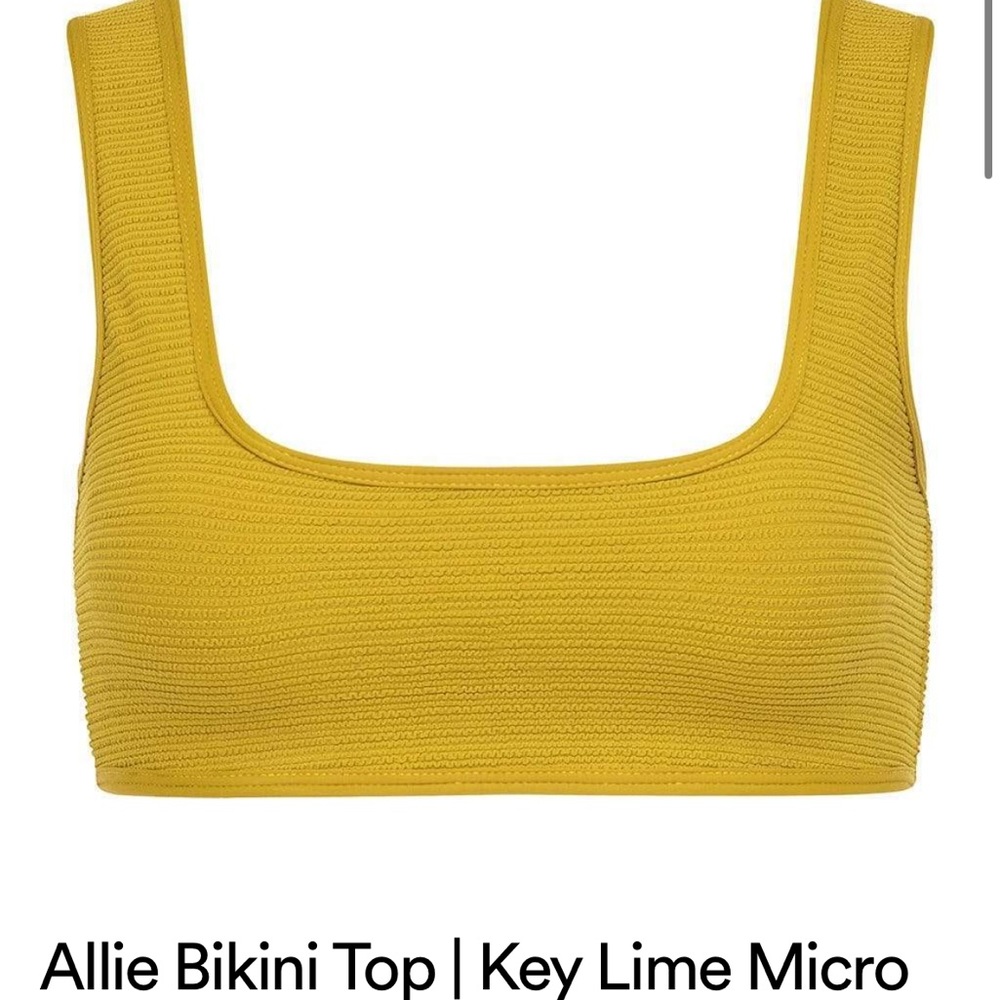 Montce Allie Bikini Top | Key Lime Micro Scrunch XS